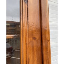 ANTICA LIBRERIA VETRINA LEGNO ABETE 3 ANTE CREDENZA PRIMI 1900 ARMADIO