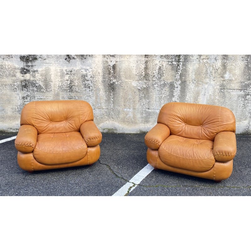 COPPIA POLTRONA DESIGN Mobil Girgi MOD. Sapporo SOFA ARMCHAIR ANNI 70