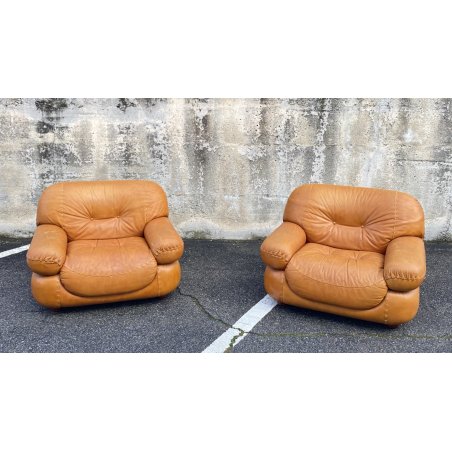 COPPIA POLTRONA DESIGN Mobil Girgi MOD. Sapporo SOFA ARMCHAIR ANNI 70
