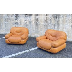 COPPIA POLTRONA DESIGN Mobil Girgi MOD. Sapporo SOFA ARMCHAIR ANNI 70