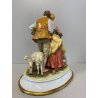 GRUPPO SCULTOREO PORCELLANA Capodimonte B. Merli SCENA PASTORALE FIORAIA PASTORE