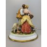 GRUPPO SCULTOREO PORCELLANA Capodimonte B. Merli SCENA PASTORALE FIORAIA PASTORE