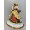GRUPPO SCULTOREO PORCELLANA Capodimonte B. Merli SCENA PASTORALE FIORAIA PASTORE