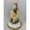 GRUPPO SCULTOREO PORCELLANA Capodimonte B. Merli SCENA PASTORALE FIORAIA PASTORE