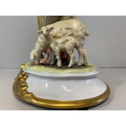 GRUPPO SCULTOREO PORCELLANA Capodimonte B. Merli SCENA PASTORALE FIORAIA PASTORE