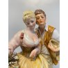GRUPPO SCULTOREO PORCELLANA Capodimonte B. Merli SCENA PASTORALE FIORAIA PASTORE