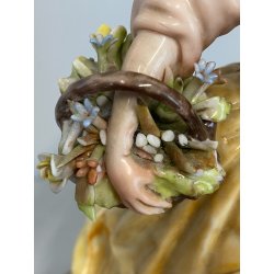 GRUPPO SCULTOREO PORCELLANA Capodimonte B. Merli SCENA PASTORALE FIORAIA PASTORE