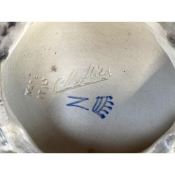 FIGURA VECCHIO ORTOLANO PORCELLANA Capodimonte SMALTO POLICROMO DANNI 26 m/h '50