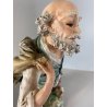 FIGURA VECCHIO ORTOLANO PORCELLANA Capodimonte SMALTO POLICROMO DANNI 26 m/h '50