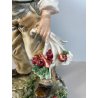 FIGURA VECCHIO ORTOLANO PORCELLANA Capodimonte SMALTO POLICROMO DANNI 26 m/h '50
