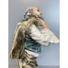 FIGURA VECCHIO ORTOLANO PORCELLANA Capodimonte SMALTO POLICROMO DANNI 26 m/h '50