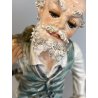 FIGURA VECCHIO ORTOLANO PORCELLANA Capodimonte SMALTO POLICROMO DANNI 26 m/h '50