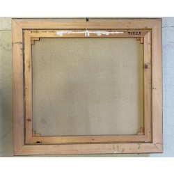 GRANDE QUADRO DIPINTO OLIO Mario Tosi COMPOSIZIONE ASTRATTA ARCHITETTURE VENEZIA