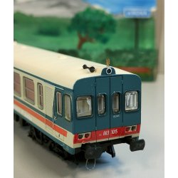 VAGONE TRENO Lima MODELLINO di LOCOMOTIVA FS ALn 663 1015 scala H0 Santhià Arona