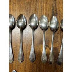 BROGGI Krupp antico servizio POSATE 38pz MANICO TRILOBATO pubblicitarie alberghi