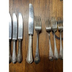 BROGGI Krupp antico servizio POSATE 38pz MANICO TRILOBATO pubblicitarie alberghi