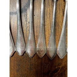 BROGGI Krupp antico servizio POSATE 38pz MANICO TRILOBATO pubblicitarie alberghi