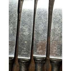 BROGGI Krupp antico servizio POSATE 38pz MANICO TRILOBATO pubblicitarie alberghi