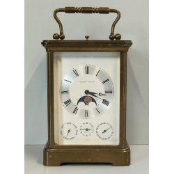 ANTICO OROLOGIO 8 giorni OFFICIER Matthew Norman Fasi Lunari Sveglia Calendario