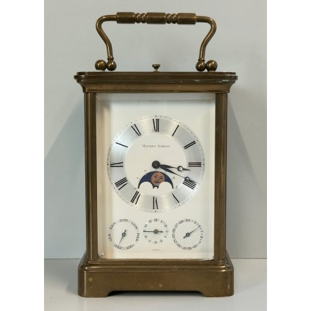 ANTICO OROLOGIO 8 giorni OFFICIER Matthew Norman Fasi Lunari Sveglia Calendario