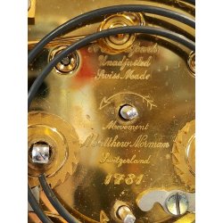 ANTICO OROLOGIO 8 giorni OFFICIER Matthew Norman Fasi Lunari Sveglia Calendario