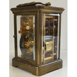 ANTICO OROLOGIO 8 giorni OFFICIER Matthew Norman Fasi Lunari Sveglia Calendario