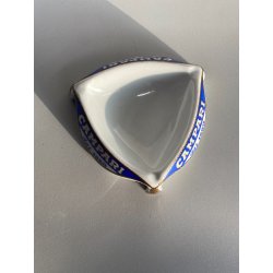 RARISSIMO POSACENERE CERAMICA "Campari" dal  1860 TRIANGOLARE COLLEZIONE VINTAGE