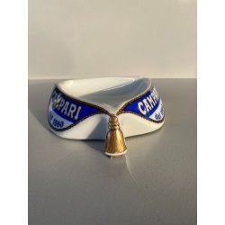 RARISSIMO POSACENERE CERAMICA "Campari" dal  1860 TRIANGOLARE COLLEZIONE VINTAGE