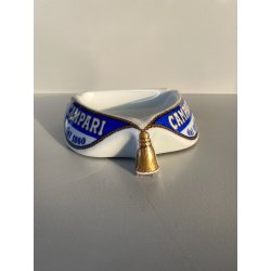 RARISSIMO POSACENERE CERAMICA "Campari" dal  1860 TRIANGOLARE COLLEZIONE VINTAGE