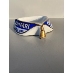 RARISSIMO POSACENERE CERAMICA "Campari" dal  1860 TRIANGOLARE COLLEZIONE VINTAGE