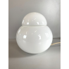 LAMPADA TAVOLO ABATJOUR Daruma DESIGN Sergio Asti VETRO OPALINO ø 19 cm '68