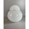 LAMPADA TAVOLO ABATJOUR Daruma DESIGN Sergio Asti VETRO OPALINO ø 19 cm '68