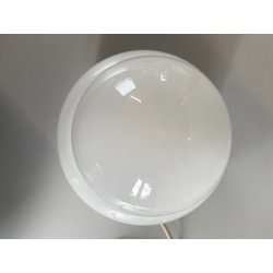 LAMPADA TAVOLO ABATJOUR Daruma DESIGN Sergio Asti VETRO OPALINO ø 19 cm '68