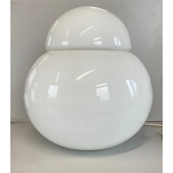 LAMPADA TAVOLO ABATJOUR Daruma DESIGN Sergio Asti VETRO OPALINO Candle ø33cm '68