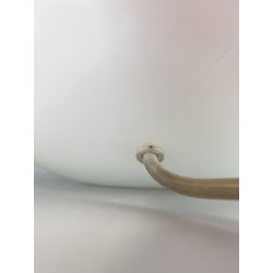 LAMPADA TAVOLO ABATJOUR Daruma DESIGN Sergio Asti VETRO OPALINO Candle ø33cm '68