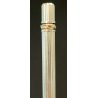 PENNA SFERA Must De Cartier TRINITY LACCA ROSSA ARGENTO vintage BALLPOINT PEN