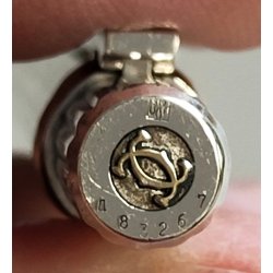 PENNA SFERA Must De Cartier TRINITY LACCA ROSSA ARGENTO vintage BALLPOINT PEN