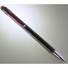 PENNA SFERA Must De Cartier TRINITY LACCA ROSSA ARGENTO vintage BALLPOINT PEN