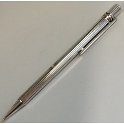 PENNA SFERA Must De Cartier TRINITY LACCA ROSSA ARGENTO vintage BALLPOINT PEN