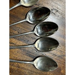 BROGGI CALDERONI antichi 10 cucchiaini da dessert POSATE stile art deco 14,2 cm