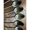BROGGI CALDERONI antichi 10 cucchiaini da dessert POSATE stile art deco 14,2 cm