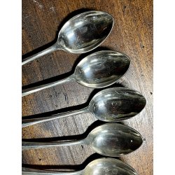 BROGGI CALDERONI antichi 10 cucchiaini da dessert POSATE stile art deco 14,2 cm