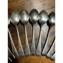 BROGGI CALDERONI antichi 10 cucchiaini da dessert POSATE stile art deco 14,2 cm