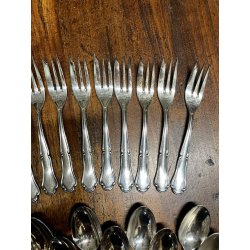 antico servizio POSATE 51 pz TRILOBATE firmate EMD90 coltelli forchette cucchiai