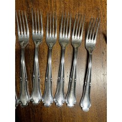 antico servizio POSATE 51 pz TRILOBATE firmate EMD90 coltelli forchette cucchiai