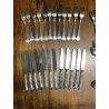 antico servizio POSATE 51 pz TRILOBATE firmate EMD90 coltelli forchette cucchiai