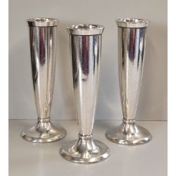 SET3 pz VASO Monofiore DESIGN Gio Ponti ANNI 50 Arthur Krupp METALLO ARGENTATO