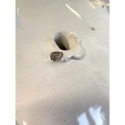 LAMPADA da TAVOLO SCULTURA ASTRATTA CERAMICA BIANCA IBIS Cunardo ø 29 EPOCA '50