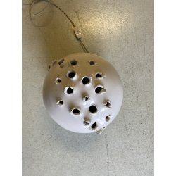 LAMPADA da TAVOLO SCULTURA ASTRATTA CERAMICA BIANCA IBIS Cunardo ø 29 EPOCA '50