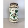 ANTICO VASO ALBARELLO MAIOLICA Levantino SAVONA DECORO FIGURE PAESAGGIO 23,5 cm